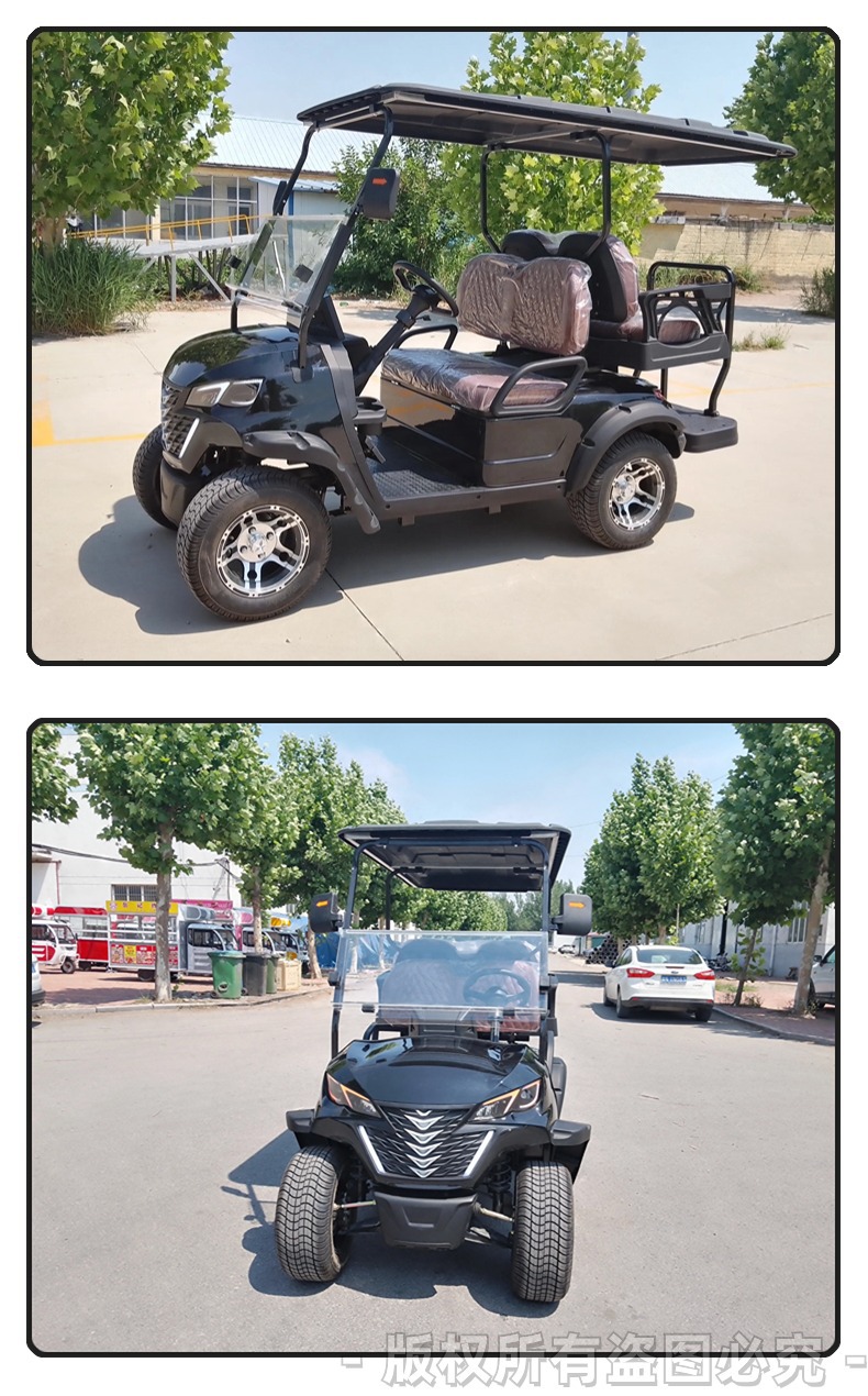 Four-Wheel Electric Golf Cart, Property Patrol Vehicle, Small Electric Sightseeing Car, Supports Color Change and Logo Printing