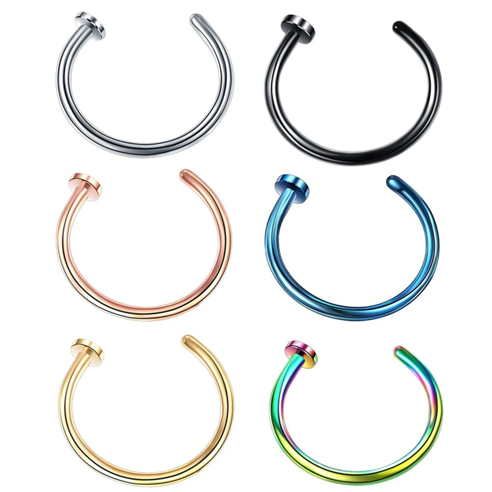 Physiological nose piercing stainless steel, (Cross-border trading), simple and elegant design