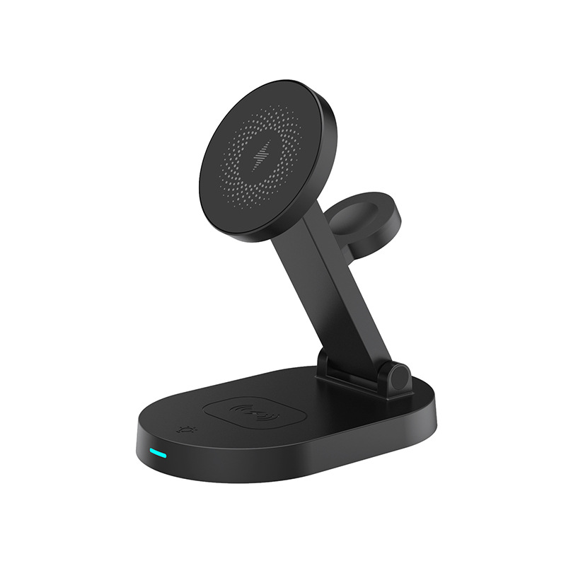 Magsafe磁吸三合一无线充快充自带小夜灯手机支架 桌面无线充电器