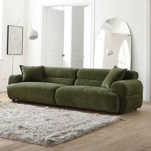 Valley Sofa French Retro Style Chenille Fabric Sofa Living Room New Antique Style Green Sofa