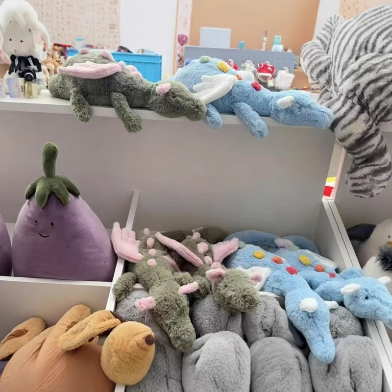 国产jellycat同款天空龙抹茶龙公仔雪龙柿子龙粉龙玩偶娃娃毛绒|undefined