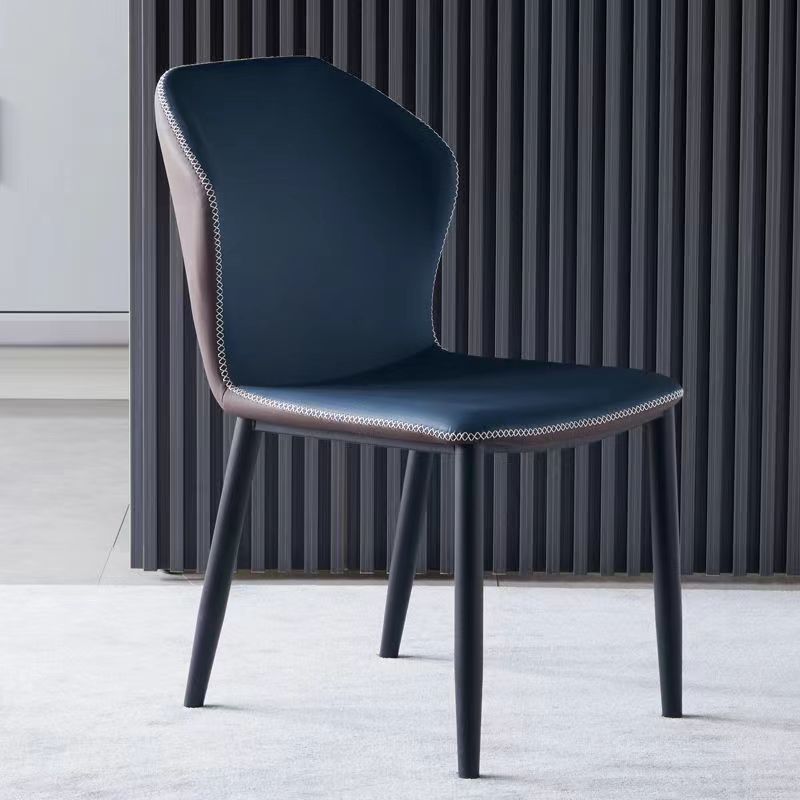 Silla de comedor de exportación de lujo ligero doméstico silla de respaldo de hierro forjado moderna y simple silla de hotel de mesa de comedor silla de recepción