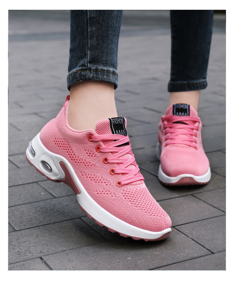 法米姿 新款外贸女鞋韩版休闲气垫跑步鞋透气软底运动鞋