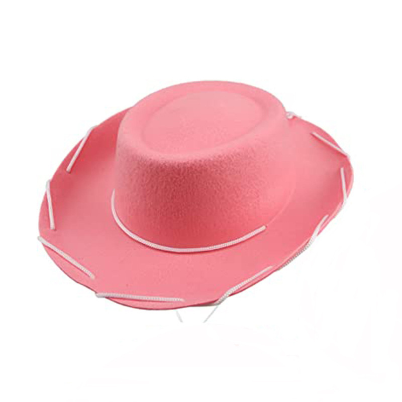 Western cowboy hat costume props Halloween carnival non-woven shaped hat party men's big eaves decorative top hat_voghion.com