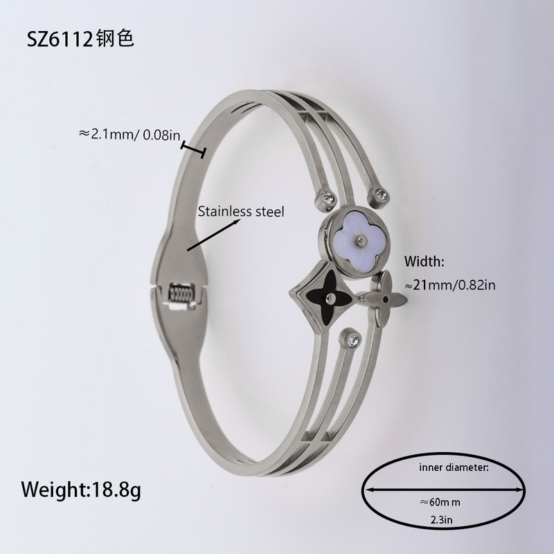 欧美潮流字母H宽窄版手镯子不锈钢镀18K金gold bangles wholesale|undefined