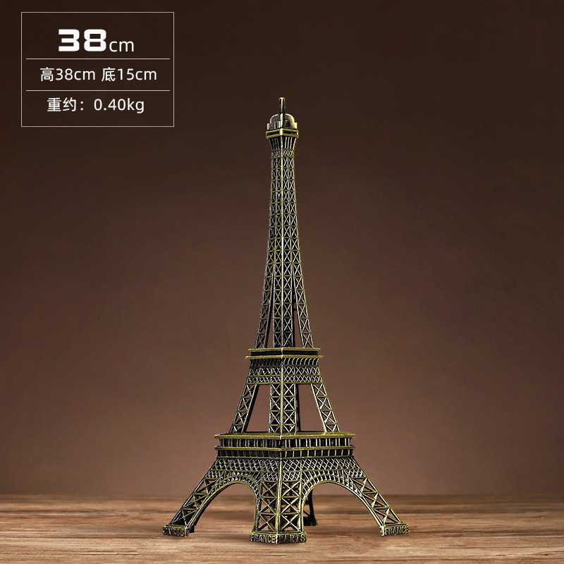 Decoración de la Torre Eiffel de París Artesanía romántica de metal de hierro forjado Sala de estar Dormitorio Sala de estudio Decoración de escritorio