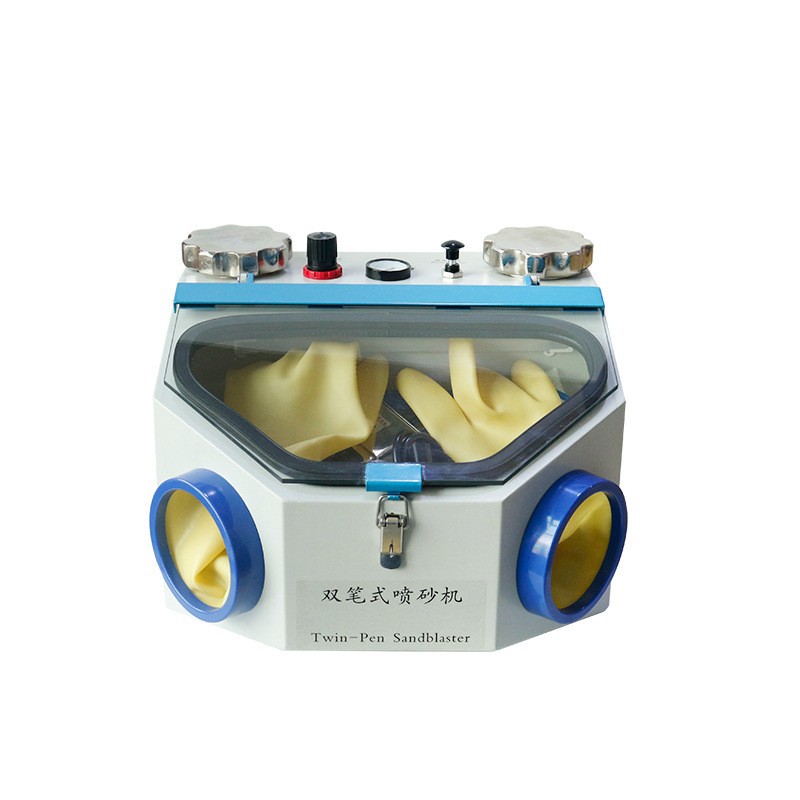Máquina de chorro de arena dental de doble pluma, tecnología dental, equipos de tecnología dental, reparación oral, molienda de chorro de arena de porcelana, máquina de chorro de arena de producción propia