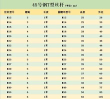 K31C梯形T丝杆1米全牙1.5米2米3米螺杆配套螺母粗牙45号钢M12M20M