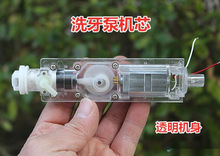洗牙泵机芯 直流高压水泵 透明喷射泵 活塞泵DC3.7V 8W