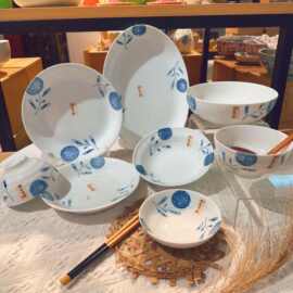 荔果系列日用陶瓷餐具日式春季米饭碗盘子菜盘饭盘高温釉下彩家用
