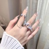 Tide, three dimensional one size fashionable adjustable ring, Korean style, European style, on index finger, internet celebrity