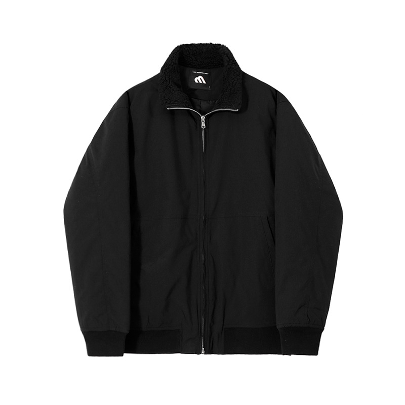 MYQ japonés retro solapa abrigo de algodón acolchado Chaqueta de algodón acolchado de invierno de los Hombres estilo coreano chaqueta suelta de algodón acolchado