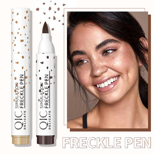 Qic Qinicai Natural Simulated Freckle Pen, Color-Preserving, Waterproof, Easy to Color, Non-Removing Makeup Freckle Pen Beauty Makeup