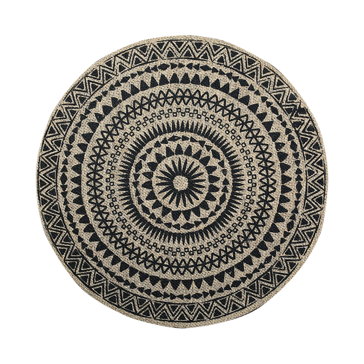 Inventario redondo de yute bordilla trenzada almohadilla de mesa ambiente decoración almohadilla de mesa retro almohadilla aislante térmico