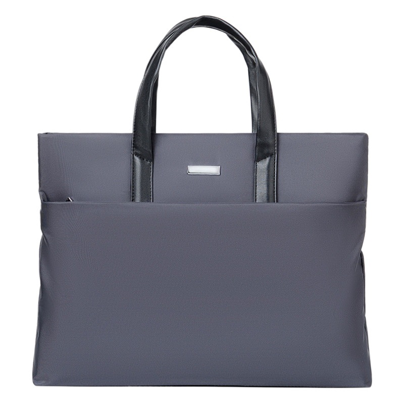 Fábrica del pelo recto de los hombres gran capacidad negocio tela poliéster bolso la computadora simple impermeable maletín ligero