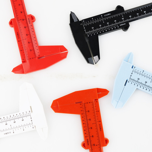 150mm double scale plastic vernier caliper for jewelry measurement student caliper mini measuring tool wholesale