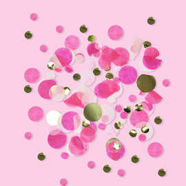 彩色混合碎纸屑气球波波球填充圆形纸片抛洒派对婚礼装饰confetti