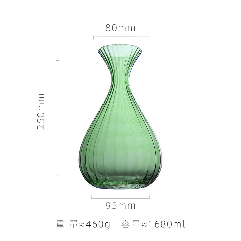 Vintage verde flor taza de vino elegante nicho medio alto taza de champán de cristal taza de vino cóctel