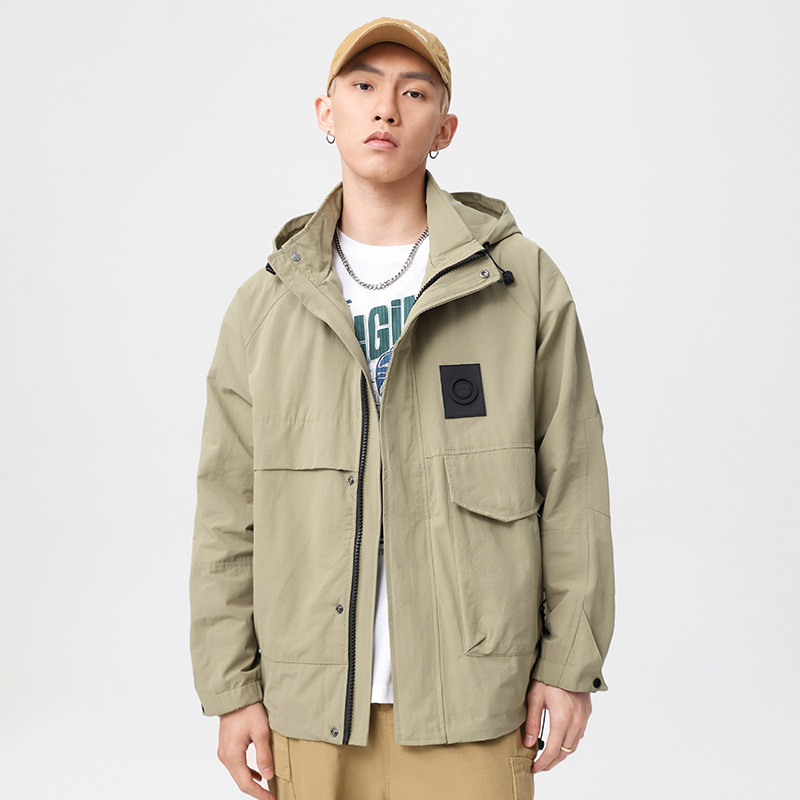 Nuovo cappotto casual da uomo con cappuccio, ampio e alla moda, marchio American Stormtrooper, primavera e autunno_voghion.com