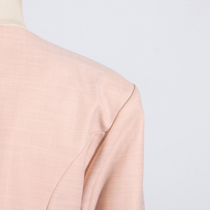 GraceChic Modischer Freizeitanzug für Damen 2025: Neuer Blazer mit V-Ausschnitt, langen Ärmeln und Bindeband + hochtaillierte, gerade geschnittene Hose mit weitem Bein._voghion.com