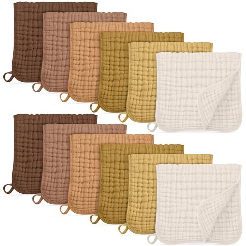 Paquete de 12 piezas de toalla de saliva de algodón para bebé, toalla triangular, súper suave y absorbente, niño y niña, estilo explosivo transfronterizo de Amazon