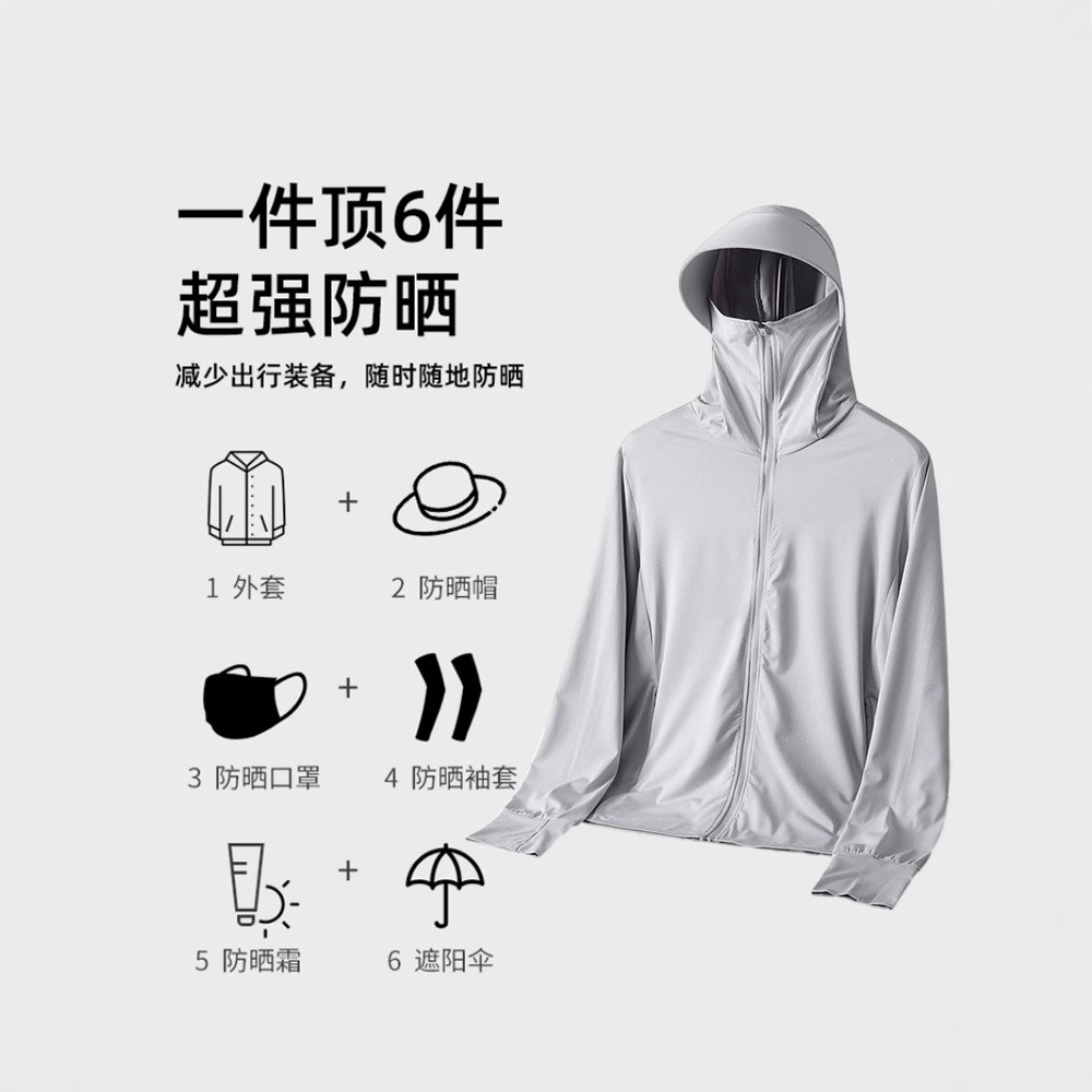 Cool Body-Feeling Sun Protection Clothing for Men, Breathable Ice Silk Anti-Uv Summer Men's Thin Fishing Clothing, Casual Hooded Men's Clothing