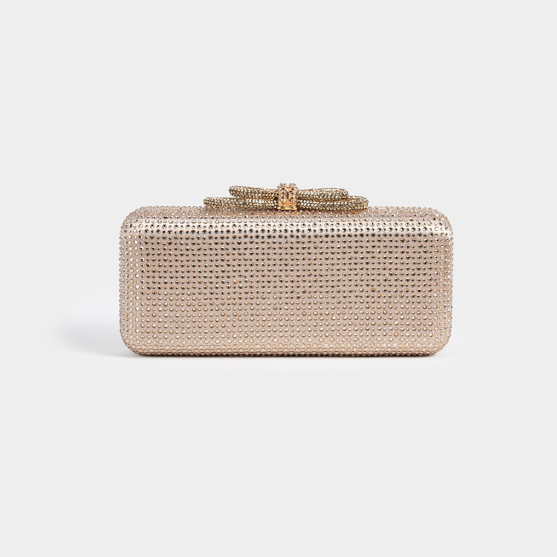 Borsa a tracolla con strass scintillanti – Elegante pochette in seta con tracolla a catena staccabile, chiusura magnetica e tasca per telefono_voghion.com