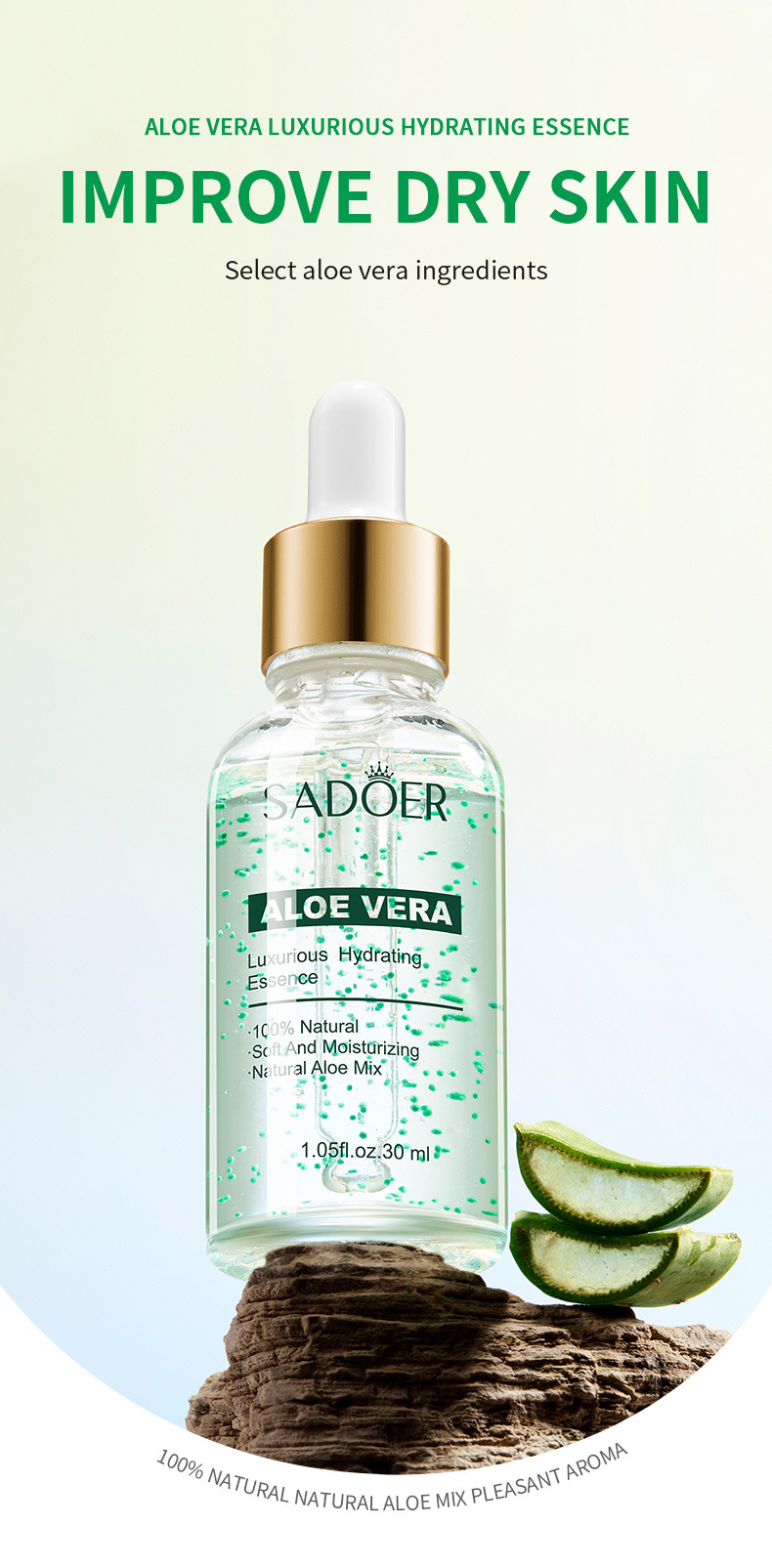  Original All Solution SADOER Aloe essence Shrinking Pore Moisturizing Skin Care Product_voghion.com