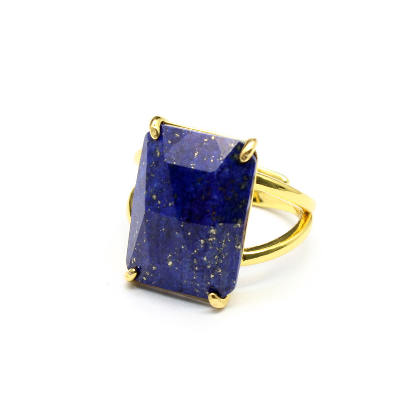 11g Weight Open Rings Classification Adjustable Ring Size 1 Piece Quantity Holiday, Daily Occasion natural stone Material Geometric Pattern Unisex Gender Simple Style, Classic Style Style Simple Style Classic Style Geometric Natural Stone Open Rings In Bulk 10