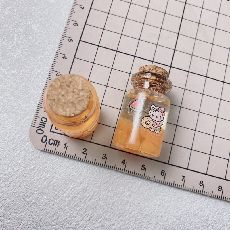 diy奶油胶仿真食玩玻璃瓶水果罐头发夹贴片手作自制挂件树脂配件|undefined