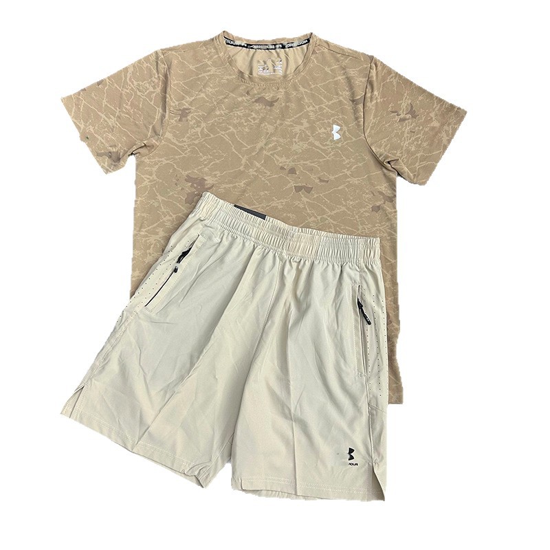 Hombres nuevos al por mayor deportes de secado rápido transpirables camisetas de manga corta entrenamiento de hielo suelta chaqueta casual fitness correr