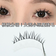 Iris False Eyelashes for Beginners, V-Shaped, Ultra-Natural Manga Style, Adhesive, Transparent