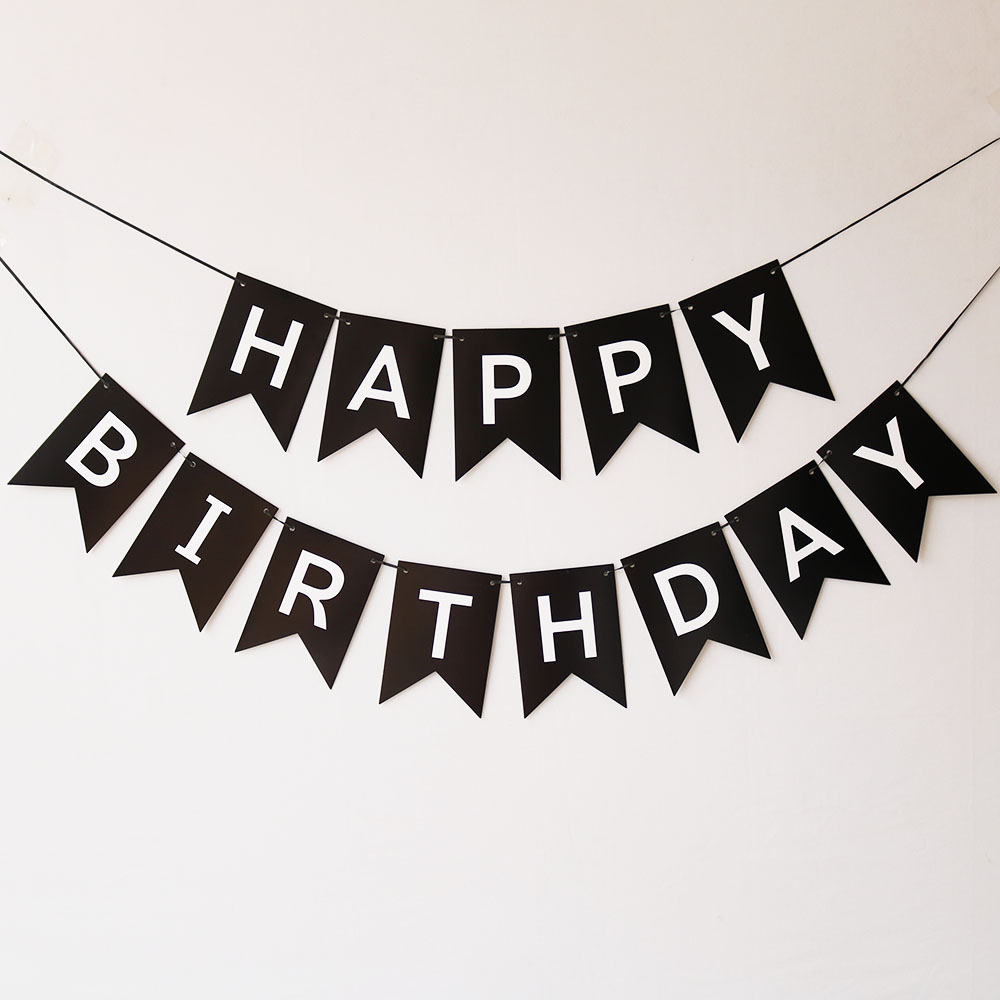 Guirnalda de Feliz Cumpleaños con Diseño de Cola de Pez en Papel Dorado, Decoración para Fiesta