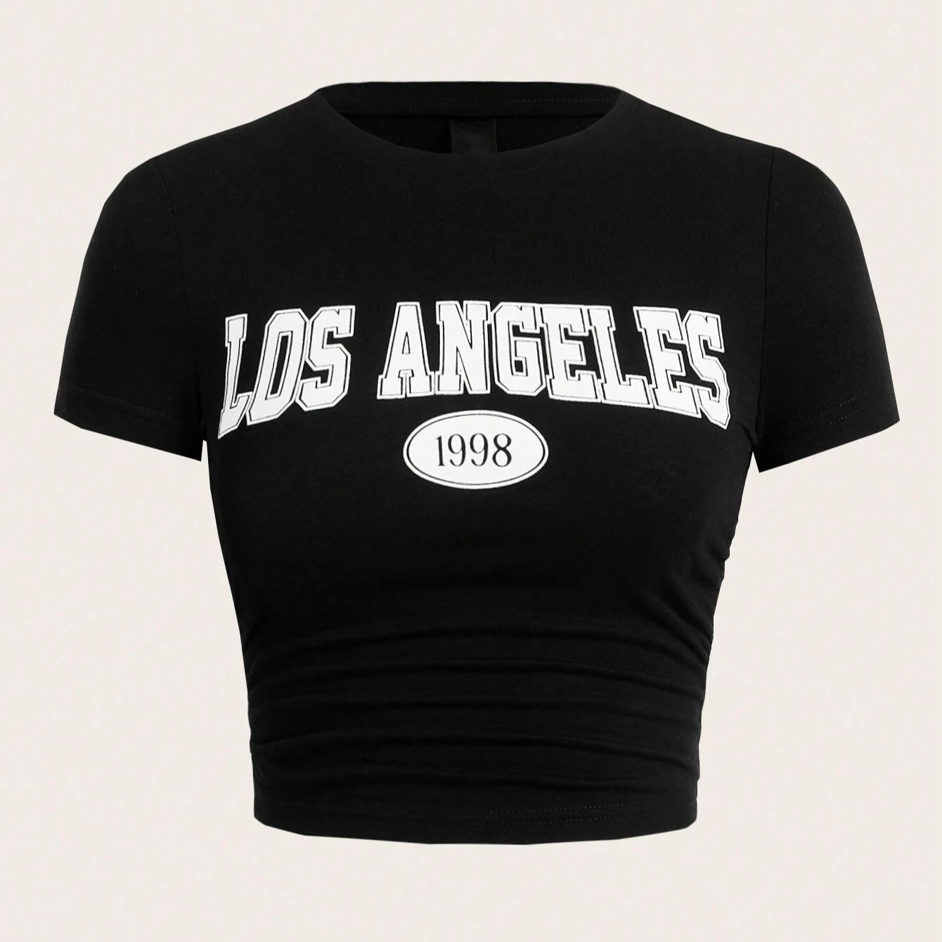 2025夏季新款亚马逊欧美字母印花街头潮流圆领女t恤短袖上衣