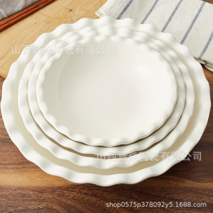 Ceramic Tableware Sun Bowl Boiled Fish Large Bowl Hotel Porcelain Shanxi Huaiyin Ceramicbowl White Porcelain