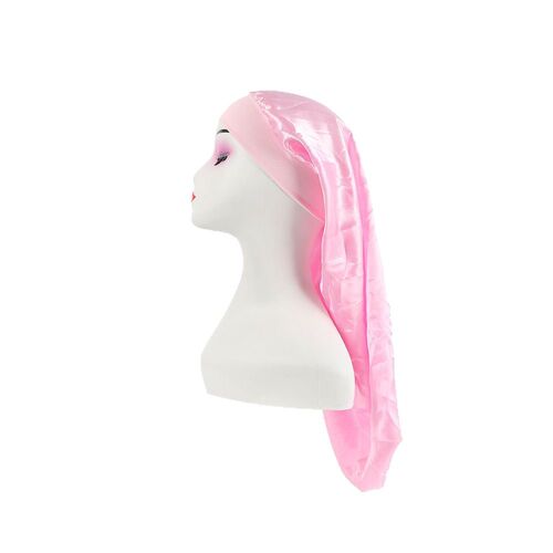 Best-selling Satin Sleep Hat High Elastic Wide Brim Long Tube Hat Women's Versatile Long Hair Hair Protection Hat Bonnet
