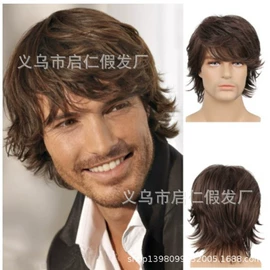 假发长卷发;假发短卷发;男士假发