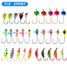 跨境批发冰钓钩根钓钩套装1g2g3g路亚饵迷你小铅头钩冬钓微物鱼钩