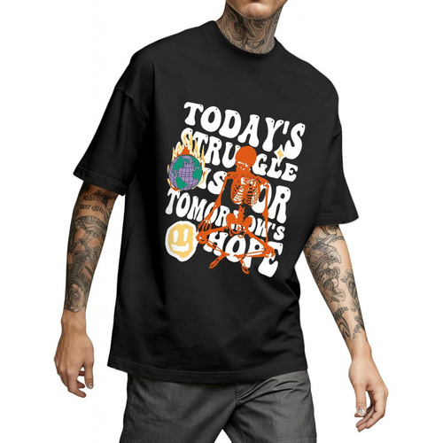 Bealin Mens Graphic Tees Oversized Creative Graffiti Short S
