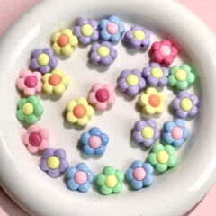 アクリル小花五弁梅花隔珠diyアクセサリー携帯チェーンキーホルダー制作ビーズアクセサリー材料