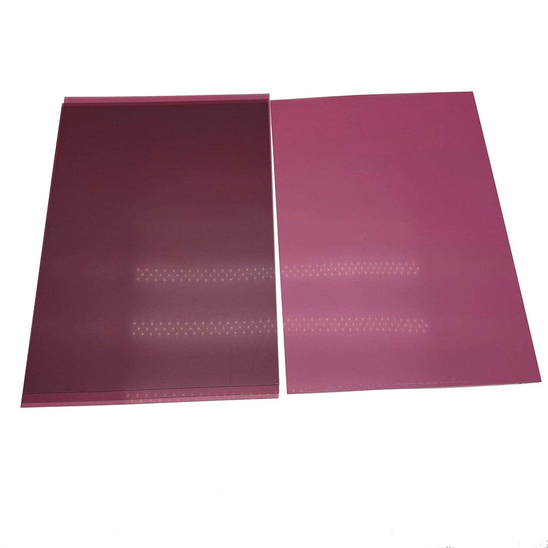 东莞无卤环保耐温高透明镜片窗口专用粉红色环保聚碳酸酯PC塑胶片