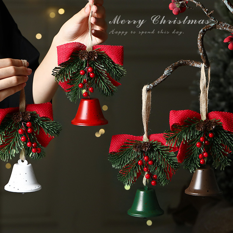 Christmas Decorations, Christmas Tree Accessories, Stereo Bell Pendants, Simple Ornaments, Pendants, Scene Arrangements
