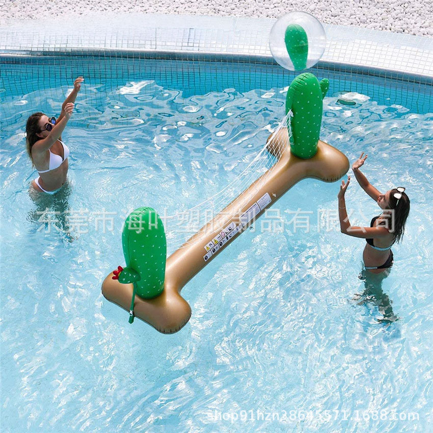 pvc Inflatable Cactus Outdoor Volleyball Stand Toy Interactive Throwing Water Ball Stand for Adults Playing in the Water