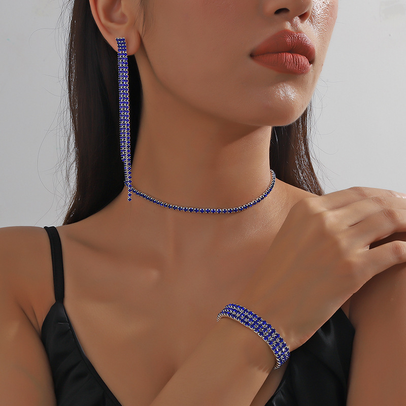 银底 蓝钻-三件套(一排颈链+三排手环+三排耳环)-十.jp