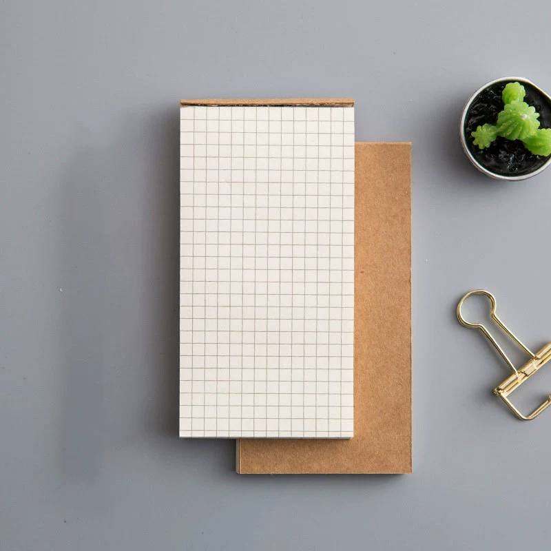 Handheld Notebook Japanese leather scheduler for elementary students — compact, lined/grid/blank