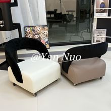 单人休闲溜溜沙发北欧轻奢现代小户型客厅家用异形溜溜凳换鞋凳