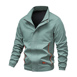 Free Shipping [Cross-Border] Casual Jacket Men's Sports Windbreaker Short Top 2025 New Spring & Fall Thin Single