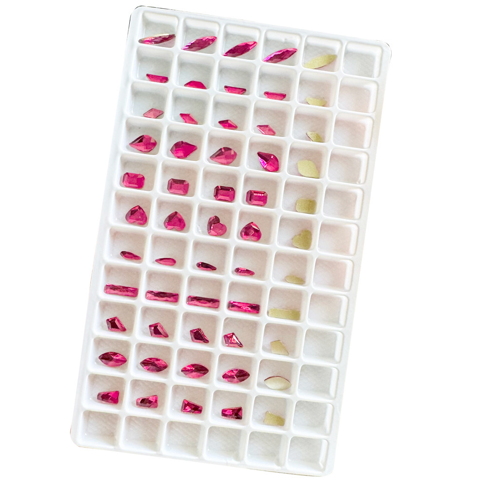 K9 rosa rojo fondo plano forma especial uñas diamantes cristal mini gotas de agua diamantes amor cuadrado hecho a mano diy accesorios de uñas