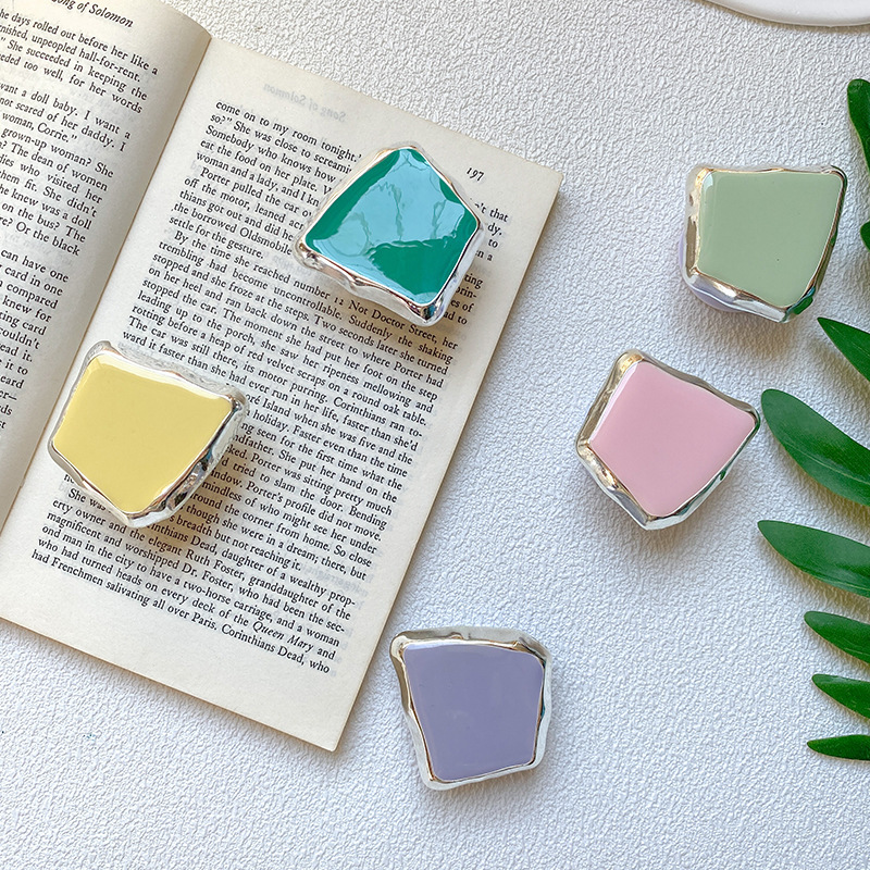 Support d'airbag de téléphone portable créatif, blocs métalliques galvanisés pour une sensation minimaliste et haut de gamme, avec un rétractable_voghion.com