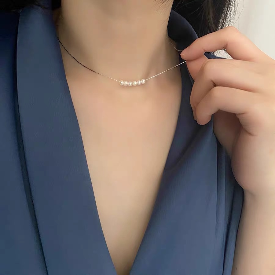 夏日简单s925纯银蛇骨链微笑项链女百搭设计感天然
